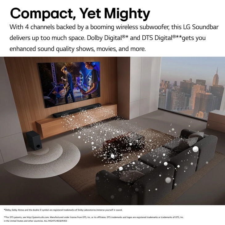 LG - S40T LG Soundbar for TV with Dolby Audio™ 2.1 channel