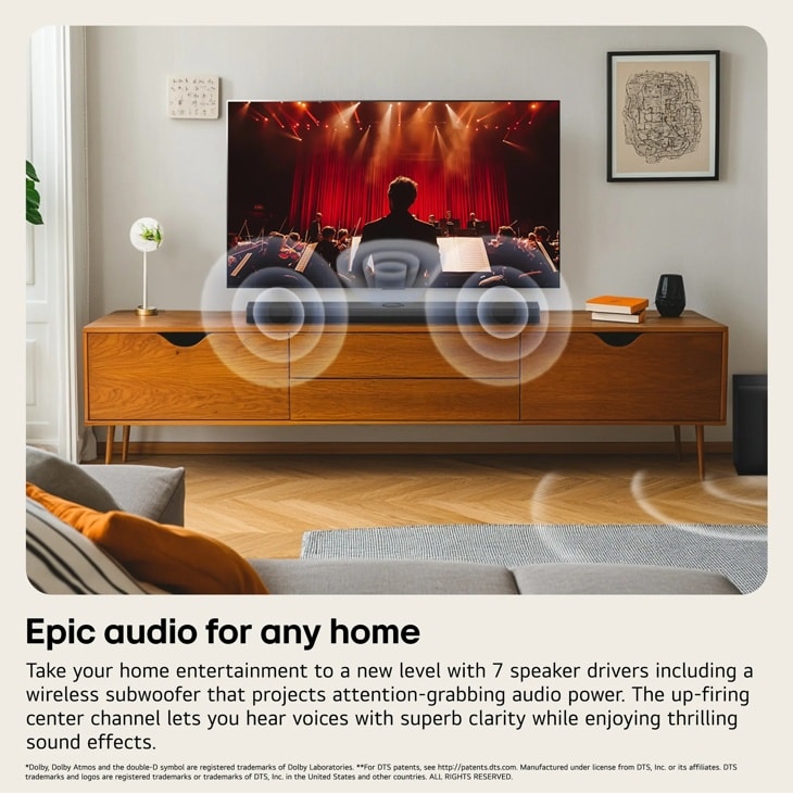 LG - S70TY LG Soundbar for TV with Dolby Atmos® 3.1.1 channel