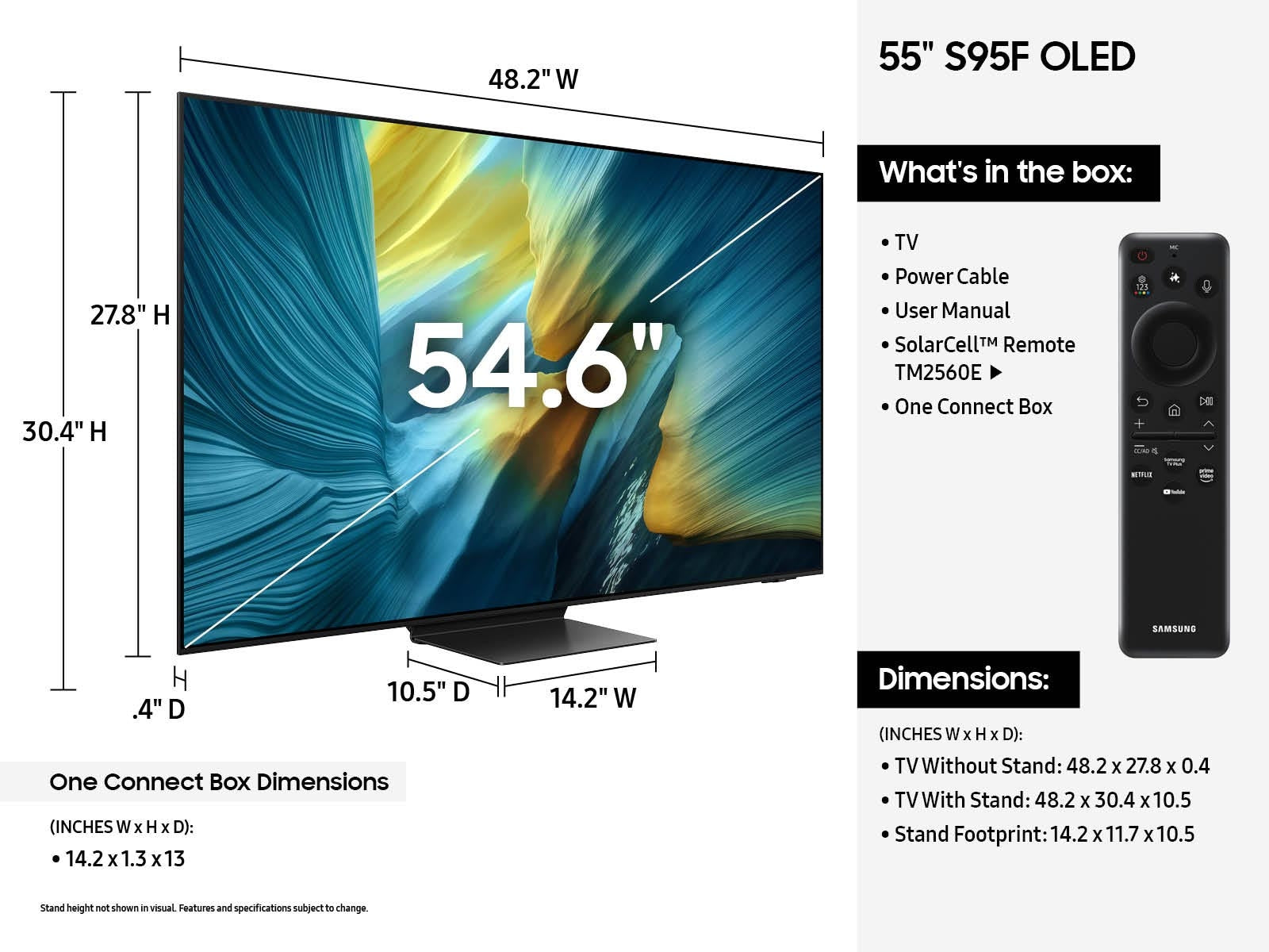 Samsung - 55" Class 4K OLED TV, Samsung Vision AI Smart TV, S95F 2025