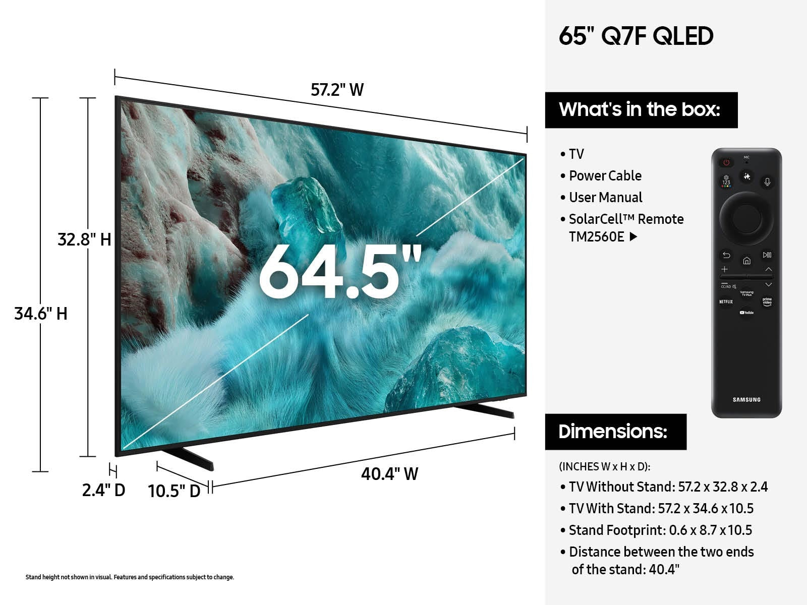 Samsung - 65" Class QLED Q7F 4K Samsung Vision AI Smart TV (2025) QN65Q7FAAFXZA