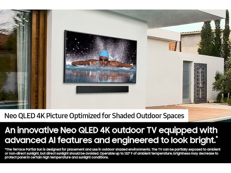 Samsung - 75" Outdoor TV - Partial Sun QLED 4K TV Terrace LST7D