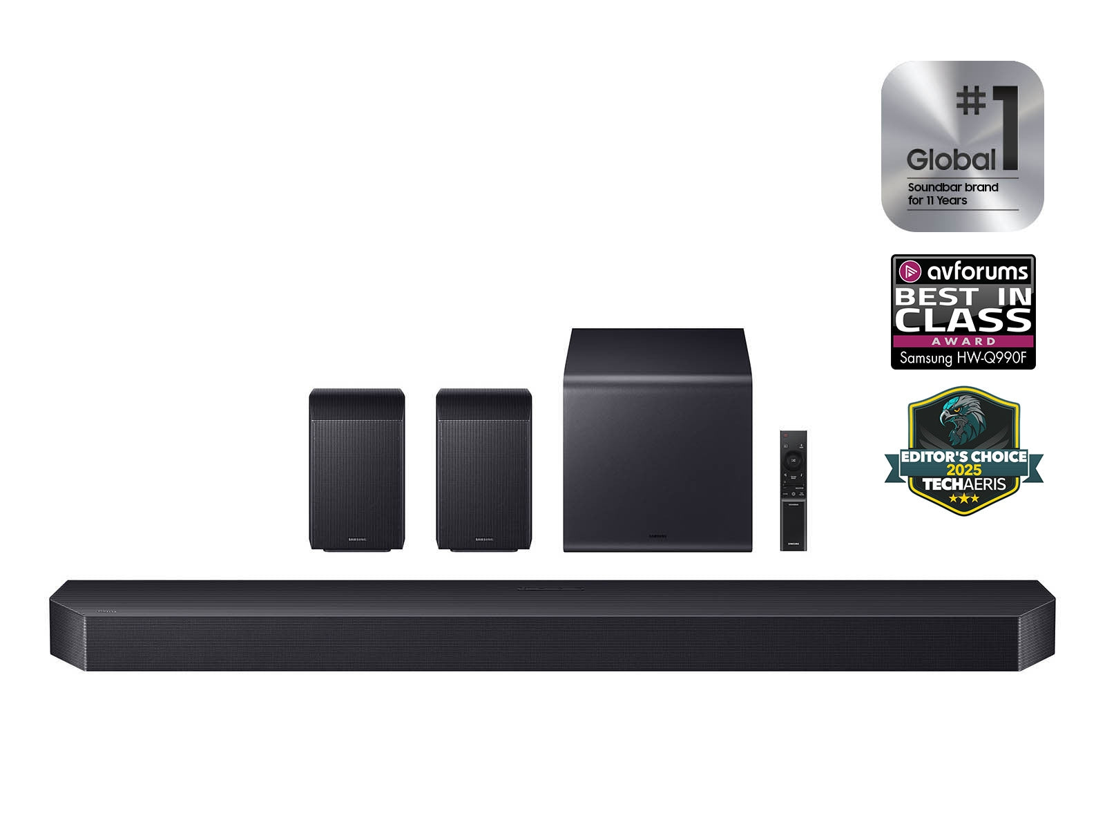 Samsung - Q-series Soundbar with Subwoofer & Rear Speakers HW-Q990F