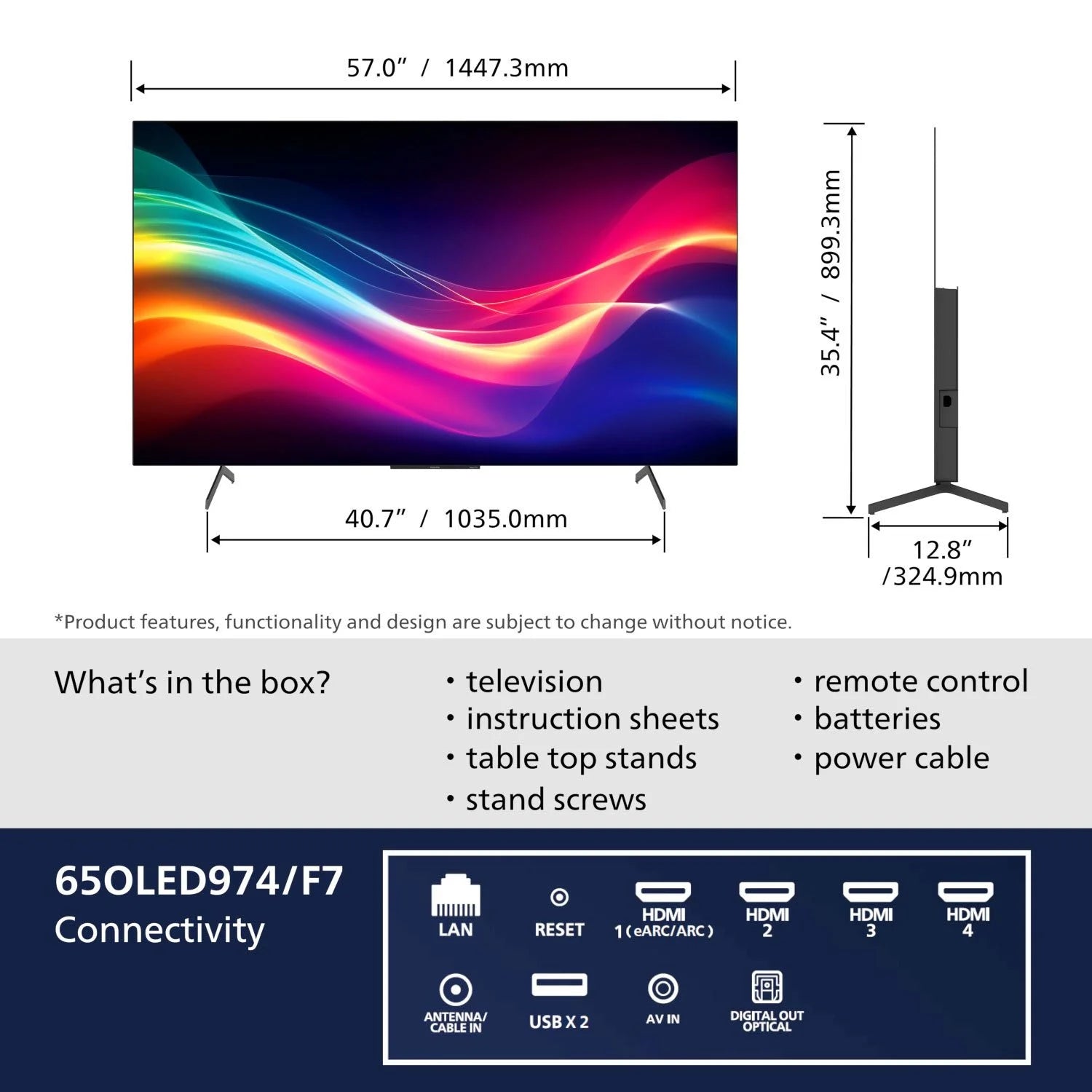 Philips - 65" Class 974 Series 4K OLED Roku Smart TV