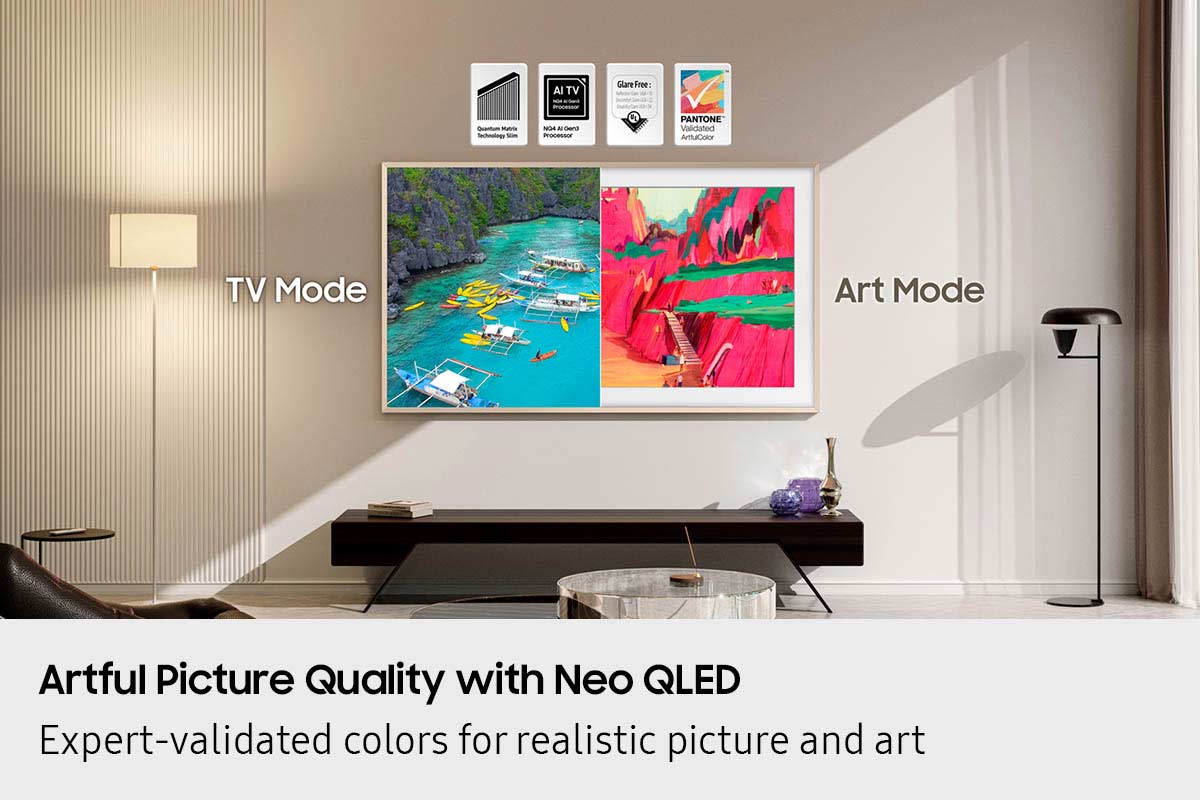Samsung - 75” Class The Frame Pro LS03FW Neo QLED 4K Art Mode Vision AI Smart TV (2025)