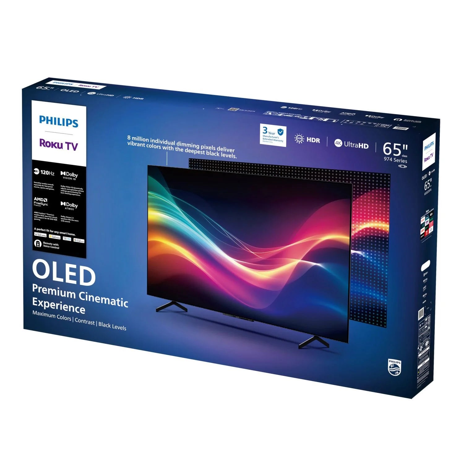 Philips - 65" Class 974 Series 4K OLED Roku Smart TV