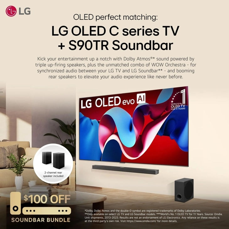 LG - 65 Inch Class LG OLED evo C4 4K Smart TV 2024