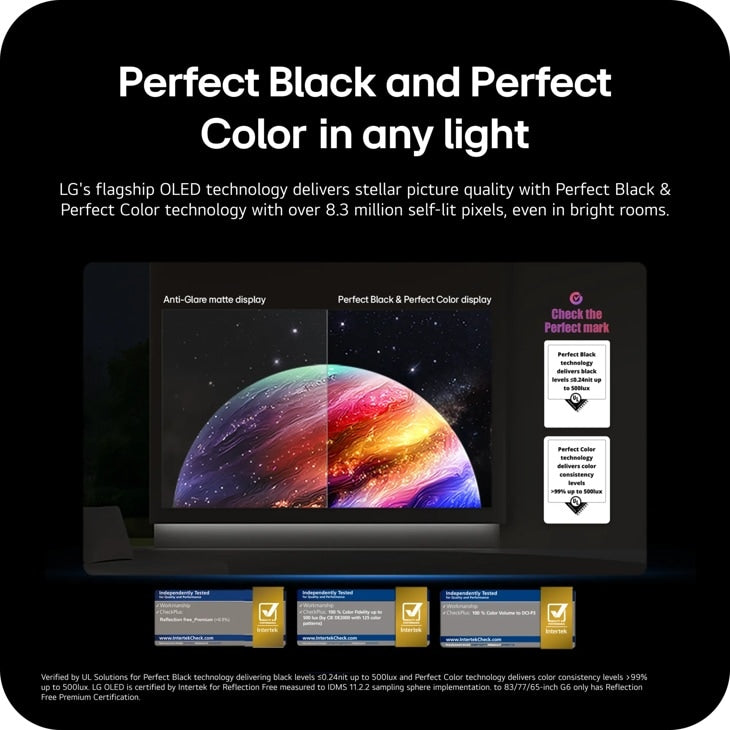 LG - 77 Inch Class LG OLED evo AI G6 4K Smart TV 2026 with Supplied Flush Wall Mount