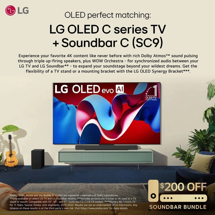 LG - 77 Inch Class LG OLED evo C4 4K Smart TV 2024