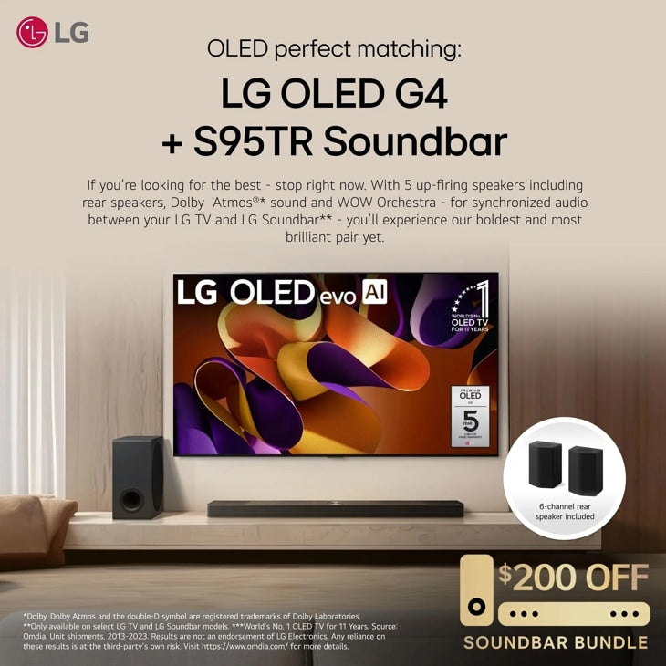 LG - 77 Inch Class LG OLED evo G4 4K Smart TV 2024  with Supplied Wall Mount