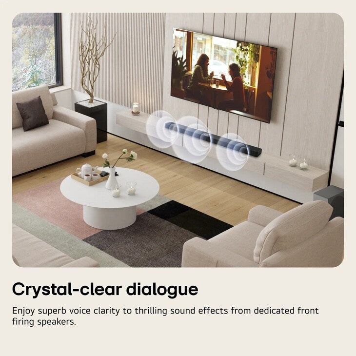 LG - S60T LG Soundbar for TV with Dolby Audio™ 3.1 channel