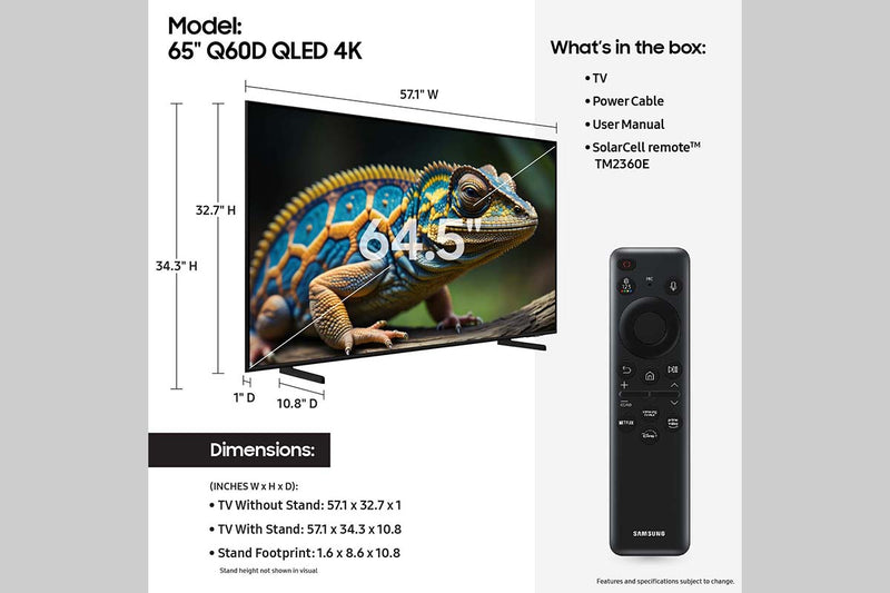 Samsung - 65" Class QLED 4K Q60D