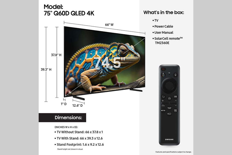 Samsung - 75" Class QLED 4K Q60D