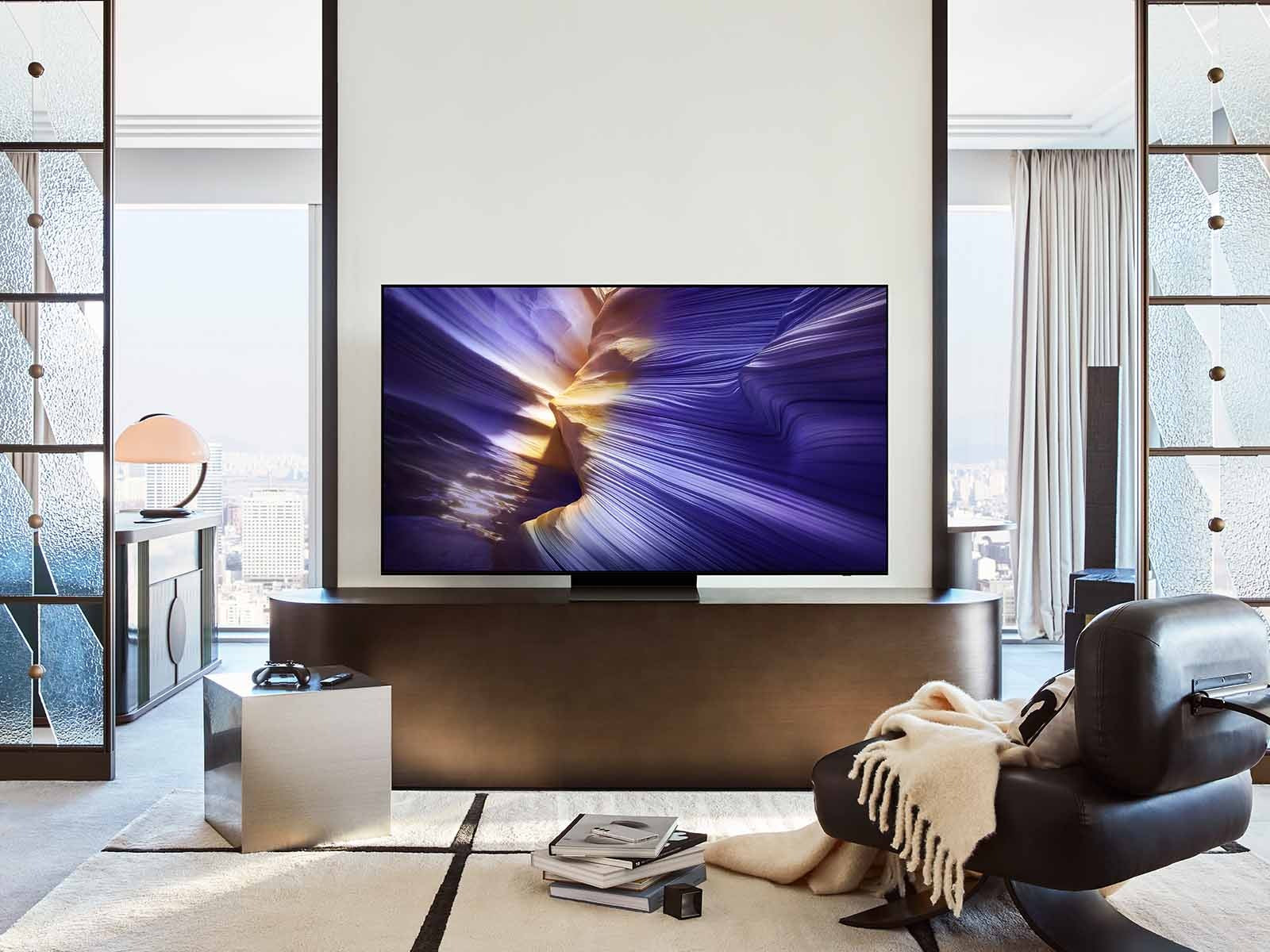 Samsung - 77” Class S90F Series OLED 4K UHD SamsungVision AI Smart Tizen TV (2025)
