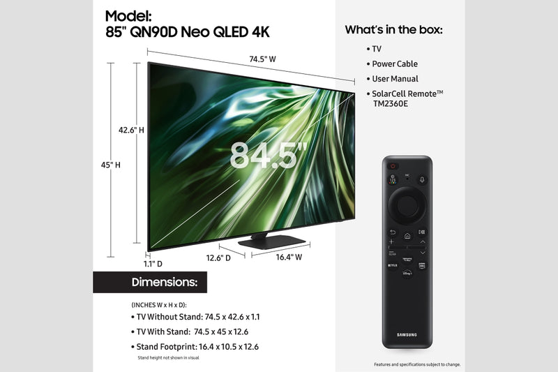 Samsung - 85" Class Neo QLED 4K QN90D